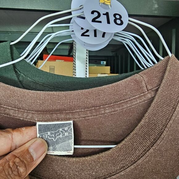 Yellow and Brown Short Sleeve Tee with Abstract Graphic - Picture 3 of 4